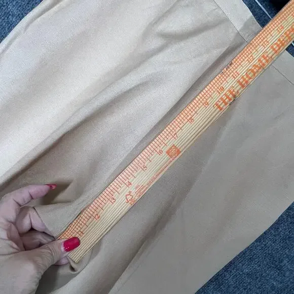 Kasper Blazer Jacket Pantsuit Womens 10 Tan Linen Rayon Classic Safari Explorer